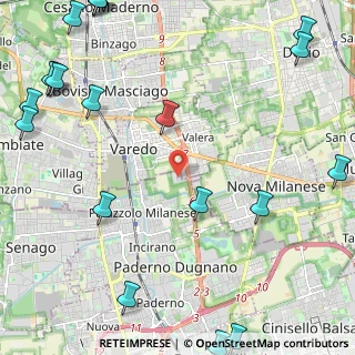 Mappa Via Tirano, 20814 Varedo MB, Italia (3.498)