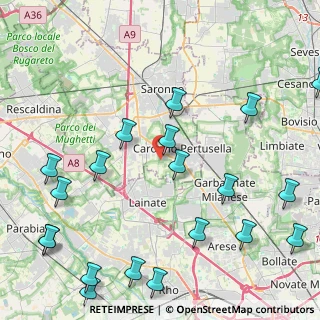 Mappa Via Olona, 21042 Caronno Pertusella VA, Italia (5.77)