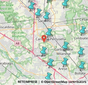 Mappa Via Olona, 21042 Caronno Pertusella VA, Italia (6.177)