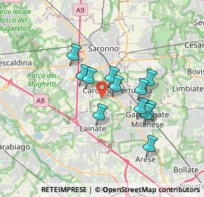 Mappa Via Olona, 21042 Caronno Pertusella VA, Italia (2.7475)