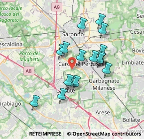 Mappa Via Olona, 21042 Caronno Pertusella VA, Italia (3.05882)