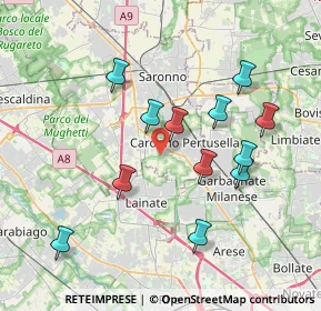 Mappa Via Olona, 21042 Caronno Pertusella VA, Italia (3.64833)