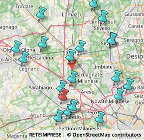 Mappa Via Olona, 21042 Caronno Pertusella VA, Italia (9.4565)