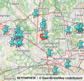 Mappa Via Olona, 21042 Caronno Pertusella VA, Italia (9.8605)