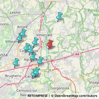 Mappa Via Luigi Galvani, 20875 Burago di Molgora MB, Italia (4.33083)