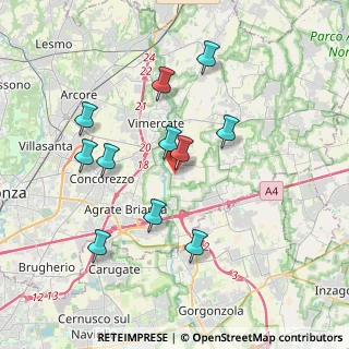Mappa Via Luigi Galvani, 20875 Burago di Molgora MB, Italia (3.54818)