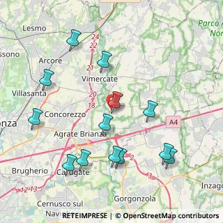 Mappa Via Luigi Galvani, 20875 Burago di Molgora MB, Italia (4.42231)