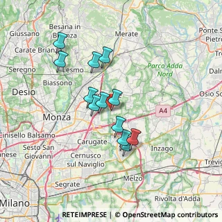 Mappa Via Luigi Galvani, 20875 Burago di Molgora MB, Italia (5.76167)