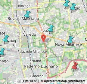 Mappa Superstrada Milano-Meda angolo, 20037 Paderno Dugnano MI, Italia (3.45417)