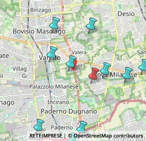 Mappa Superstrada Milano-Meda angolo, 20037 Paderno Dugnano MI, Italia (2.43909)