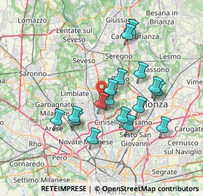 Mappa Superstrada Milano-Meda angolo, 20037 Paderno Dugnano MI, Italia (6.32412)