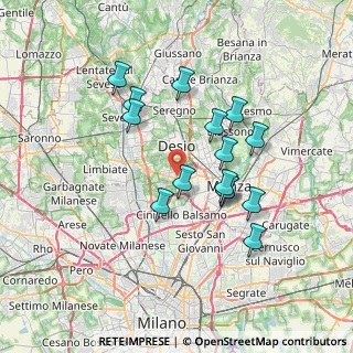 Mappa Via U. Foscolo, 20054 Nova Milanese MB, Italia (6.33267)