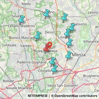 Mappa Via U. Foscolo, 20054 Nova Milanese MB, Italia (3.90182)