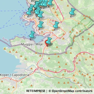 Mappa Via Flavia di Stramare, 34015 Trieste TS, Italia (5.81889)