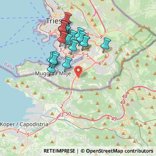 Mappa Ingresso Parcheggio Montedoro Freetime, 34015 Muggia TS, Italia (3.7335)