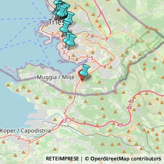 Mappa Ingresso Parcheggio Montedoro Freetime, 34015 Muggia TS, Italia (6.00722)