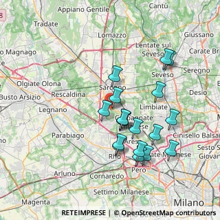 Mappa Via Lambro, 21042 Caronno Pertusella VA, Italia (6.93611)