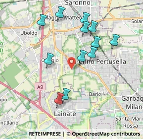 Mappa Via Lambro, 21042 Caronno Pertusella VA, Italia (1.88333)