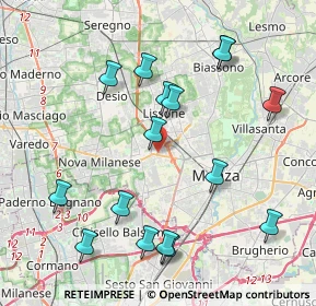 Mappa Via Cesare Abba, 20835 Muggiò MB, Italia (4.355)