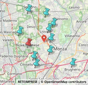 Mappa Via Cesare Abba, 20835 Muggiò MB, Italia (3.74364)