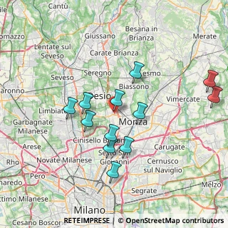 Mappa Via Cesare Abba, 20835 Muggiò MB, Italia (7.055)