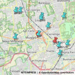 Mappa Via Giuseppe Mazzini, 20835 Muggiò MB, Italia (2.50333)
