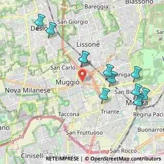 Mappa Via Cesare Abba, 20835 Muggiò MB, Italia (2.20091)
