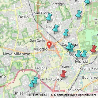 Mappa Via Cesare Abba, 20835 Muggiò MB, Italia (2.84385)