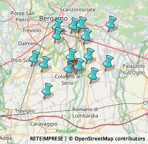 Mappa Campo di tiro Cieli Aperti, 24055 Cologno Al Serio BG, Italia (6.06667)