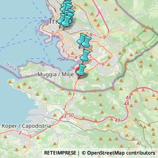 Mappa Via petronio, 34015 Muggia TS, Italia (4.98538)