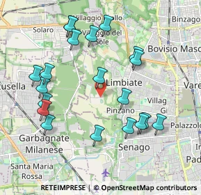Mappa Via Alberto Einstein, 20812 Limbiate MB, Italia (2.0675)