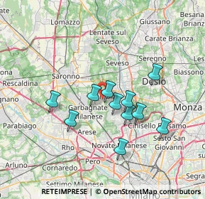 Mappa Via Alberto Einstein, 20812 Limbiate MB, Italia (5.82182)