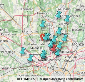 Mappa Via Alberto Einstein, 20812 Limbiate MB, Italia (6.11)