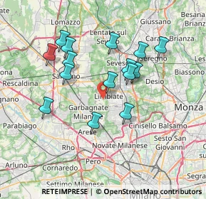 Mappa Via Alberto Einstein, 20812 Limbiate MB, Italia (6.622)