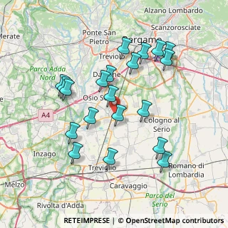 Mappa Via Amburgo, 24040 Verdellino BG, Italia (7.2715)
