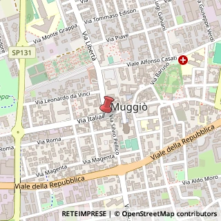 Mappa Via Italia, 7, 20835 Muggiò, Monza e Brianza (Lombardia)