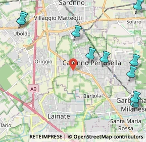Mappa Via Lazzaretto, 21042 Caronno Pertusella VA, Italia (3.13462)