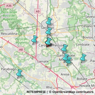 Mappa Via Lazzaretto, 21042 Caronno Pertusella VA, Italia (3.20273)