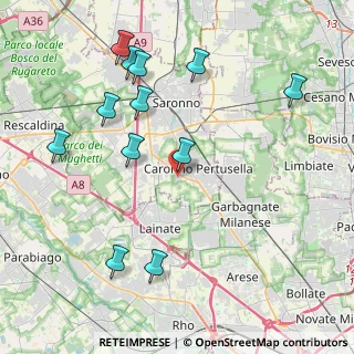 Mappa Via Lazzaretto, 21042 Caronno Pertusella VA, Italia (4.5675)