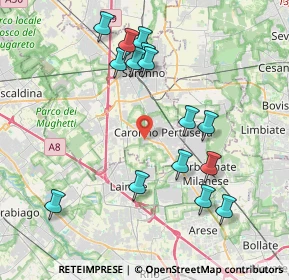 Mappa Via Lazzaretto, 21042 Caronno Pertusella VA, Italia (4.10333)
