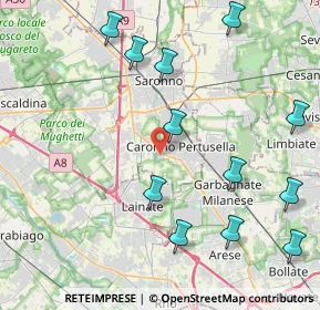 Mappa Via Lazzaretto, 21042 Caronno Pertusella VA, Italia (4.92167)