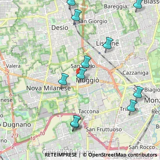 Mappa Via Antonio Canova, 20835 Muggiò MB, Italia (2.47545)