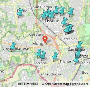 Mappa Via Giuseppe Mazzini Sp Monza, 20835 Muggiò MB, Italia (2.34579)