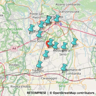 Mappa Via Cardano, 24049 Verdello BG, Italia (6.51615)