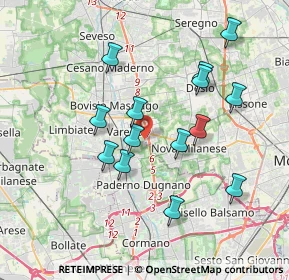 Mappa Via Parma, 20037 Paderno Dugnano MI, Italia (3.44357)