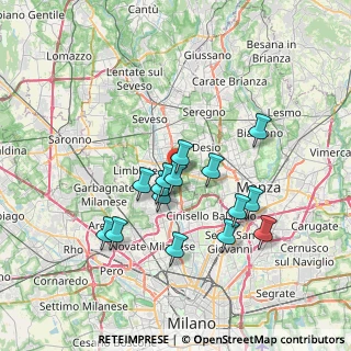 Mappa Via Parma, 20037 Paderno Dugnano MI, Italia (6.19733)