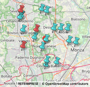 Mappa Via Pasubio, 20834 Nova Milanese MB, Italia (3.88368)