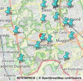 Mappa Via Pasubio, 20834 Nova Milanese MB, Italia (2.42875)
