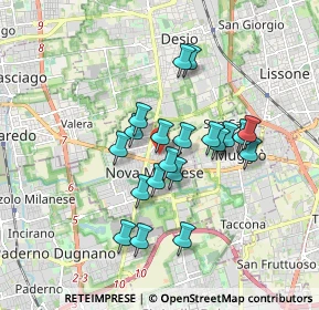 Mappa Via Pasubio, 20834 Nova Milanese MB, Italia (1.4325)