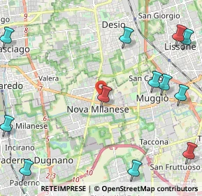 Mappa Via Pasubio, 20834 Nova Milanese MB, Italia (3.07)